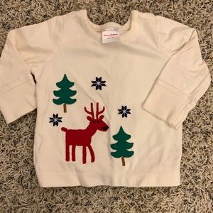 Hanna Andersson Reindeer Appliqué T-Shirt 6-12 mo